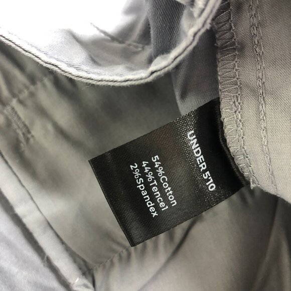 U-510 Under 5 10 Pants Mens 36x28 Gray Chino Flat Front Stretch Comfort Casual - Picture 5 of 12
